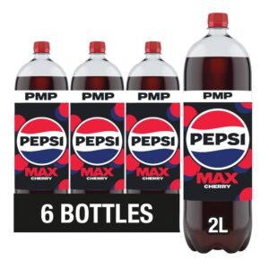 Pepsi Max Cherry No Sugar Cola Bottle PMP 2L
